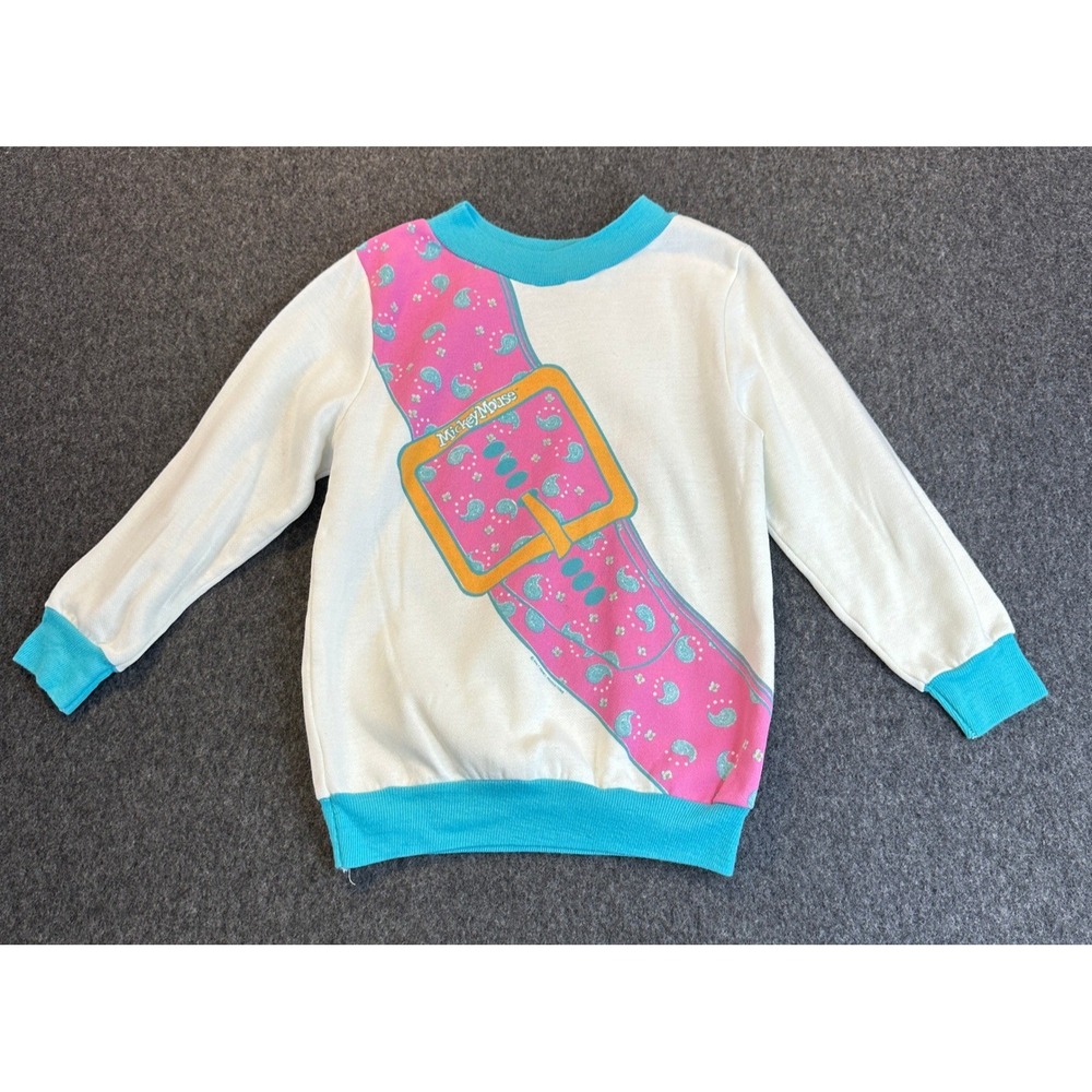Vintage Disney Jog Togs Mickey Mouse Watch Graphic Sweatshirt USA Made 6X Large - Picture 16 of 16